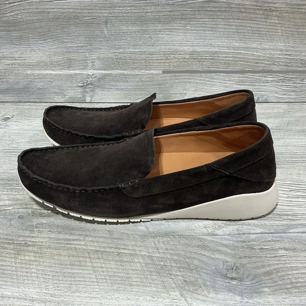 Olukai Men's Size 9.5 M Chocolate Brown Ka'a Slip-On Suede Driving Loafers